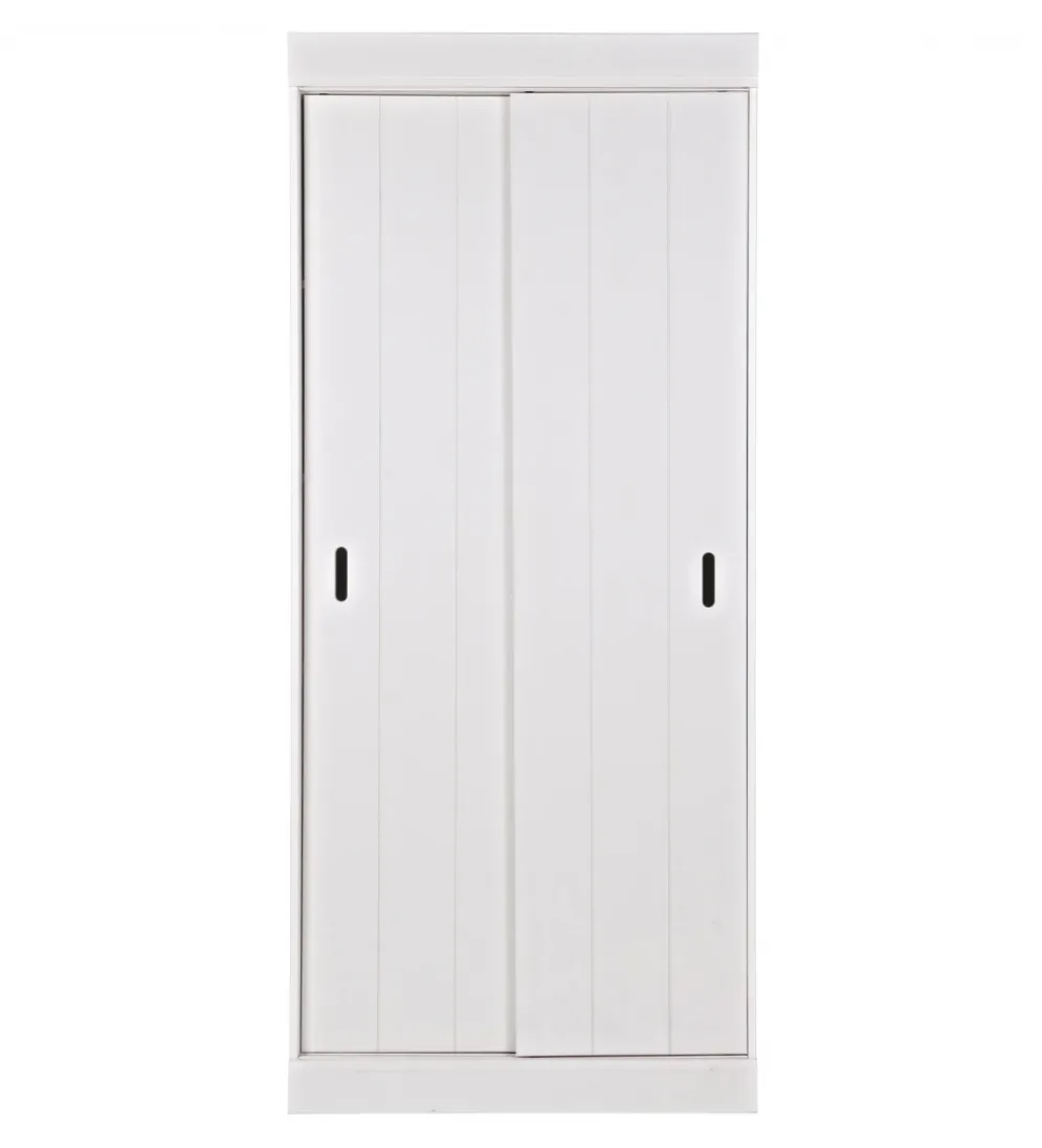 Szafa ROW 195 cm drewno sosny biała