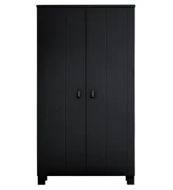 Szafa TIES 202 cm drewno sosny czarna