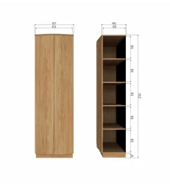 Szafa ZUMA 210 cm drewno dębu naturalna