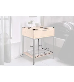 Szafka nocna Elements 40 cm w kolorze dębowym