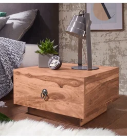 Szafka nocna MUMBAI 40 cm drewno akacja