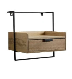 Szafka nocna wisząca NACHT 44 cm drewno mango