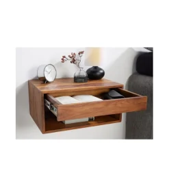 Szafka nocna wisząca ZAMBEZI 50 cm drewno sheesham