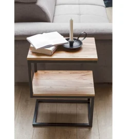 Szafka nocna WOHNLING 45 cm drewno akacja