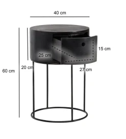 Szafka nocna WOHNLING 40 cm drewno mango