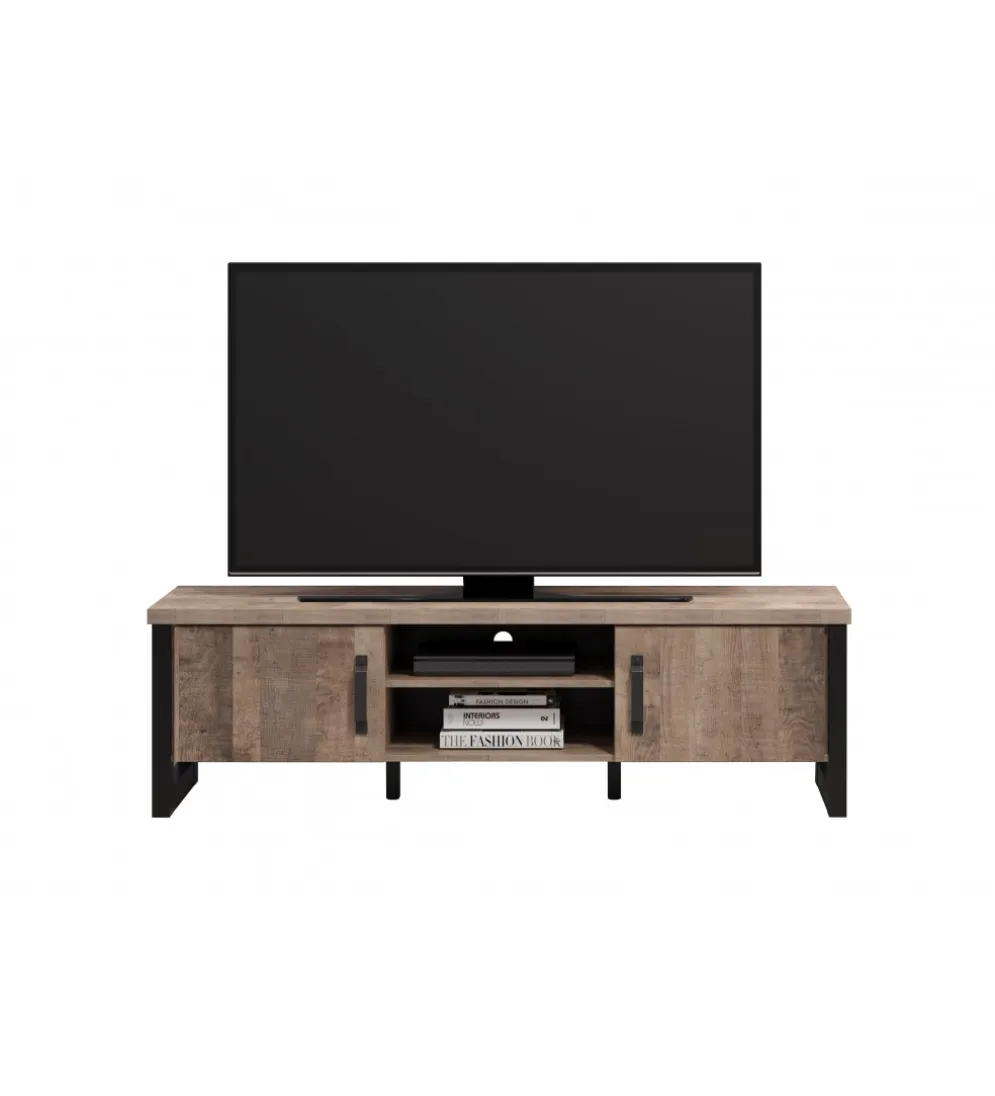 Szafka pod TV EMILE 166 cm w optyce dąb tytoniowo-brązowy