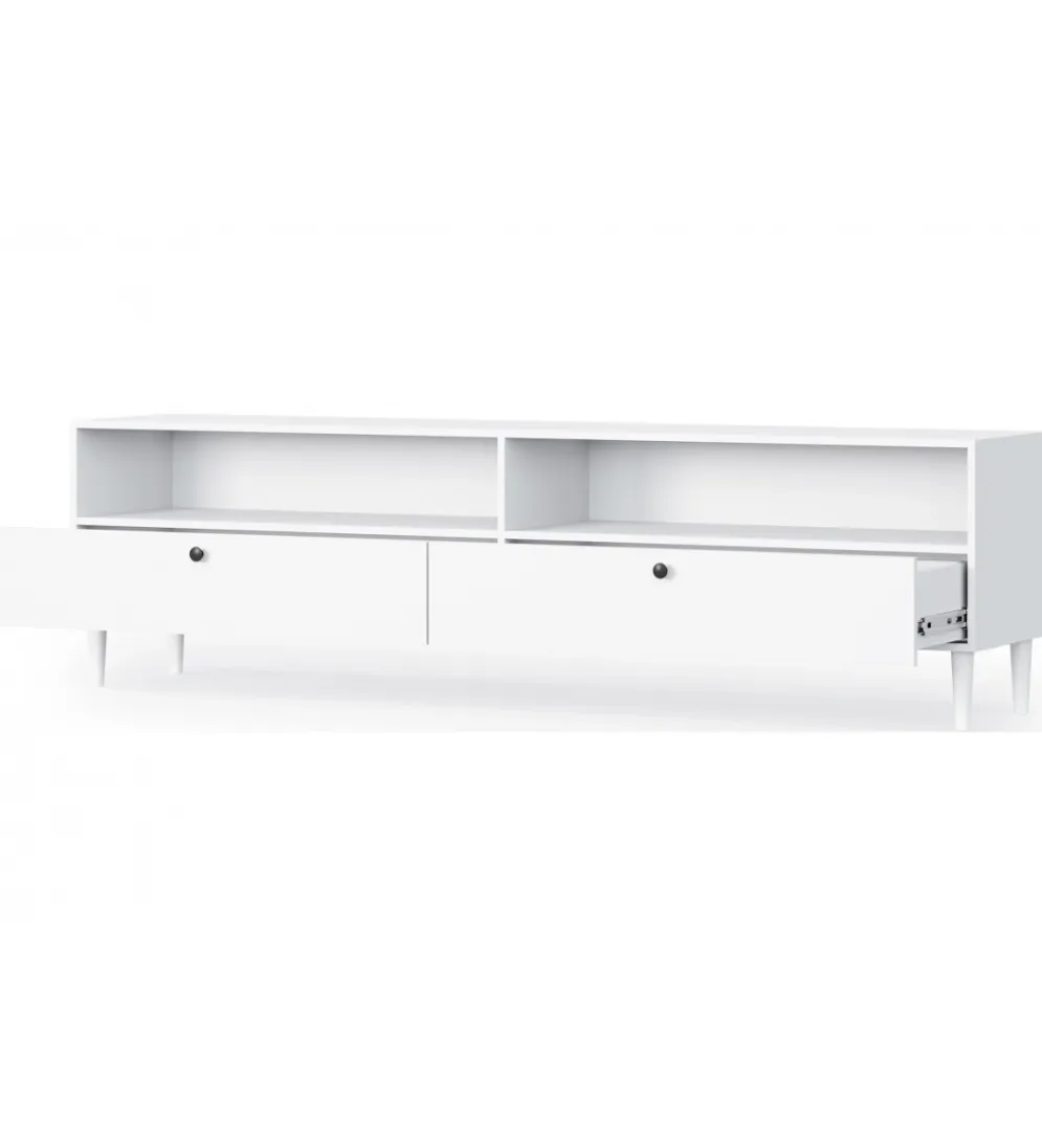 Szafka RTV DULLUM 200 cm biały