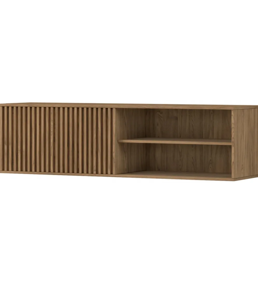 Szafka RTV wisząca ENTSIAN 150 cm w optyce dąb artisan