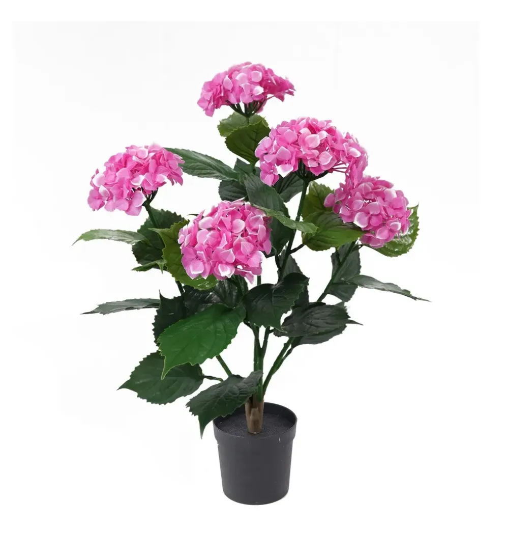 Sztuczna roślina HORTENSIA 60 cm różowa