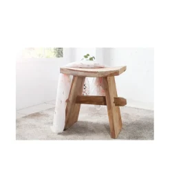 Taboret Zen 40 cm z naturalnego drewna