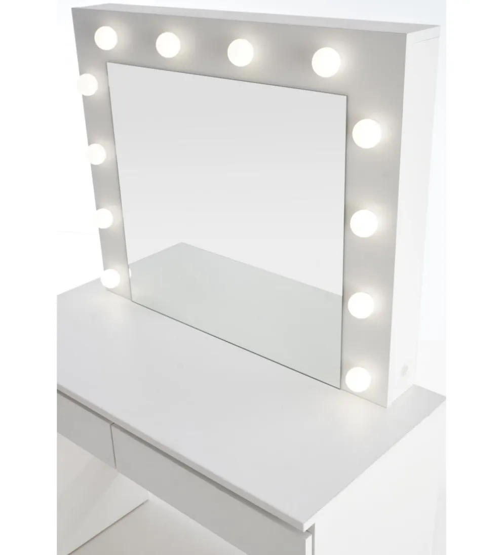 Toaletka HOLLYWOOD 94 cm biała z oświetleniem LED