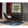 Toaletka HOLLYWOOD 94 cm czarna z oświetleniem LED