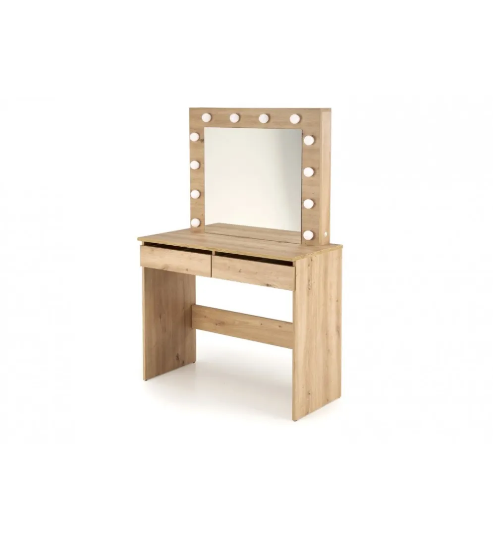 Toaletka HOLLYWOOD 94 cm dąb artisan z oświetleniem LED