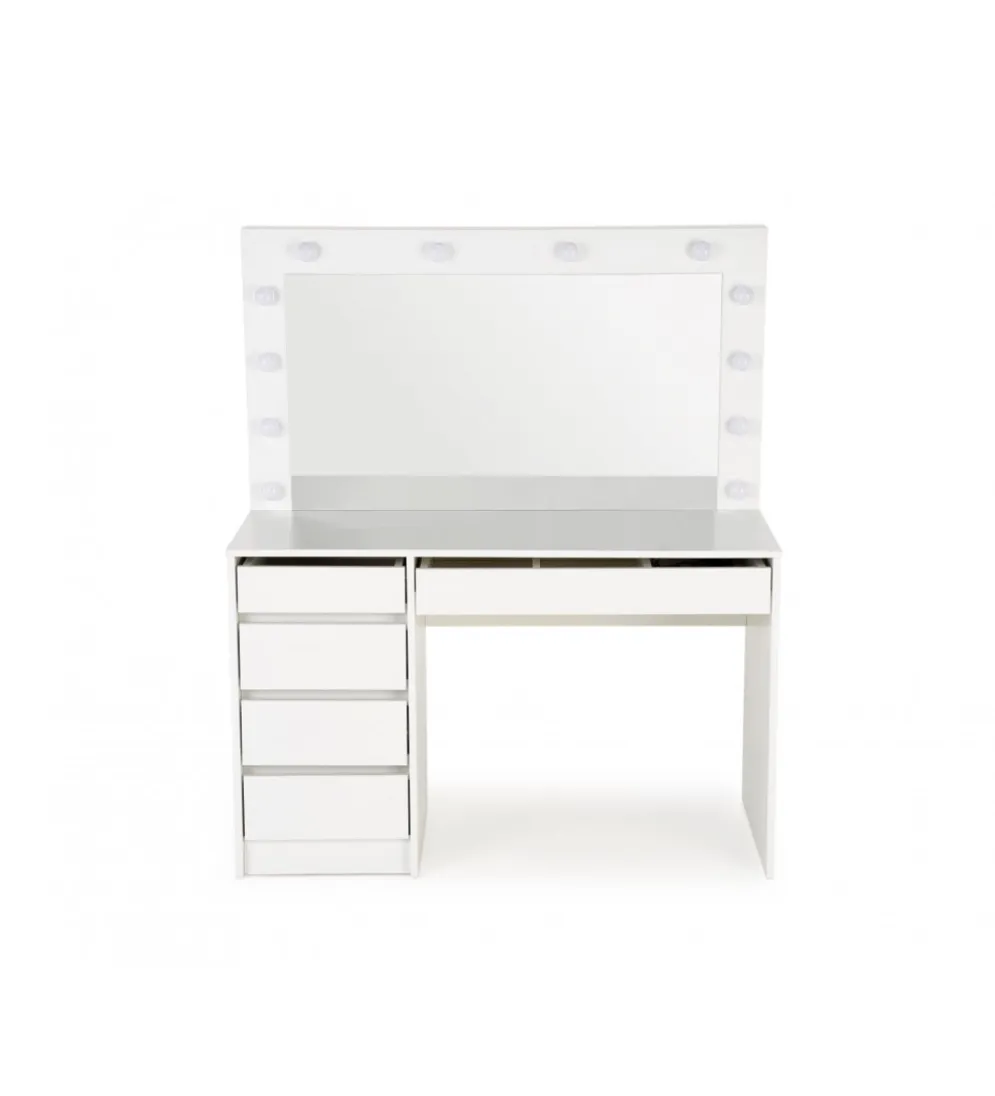 Toaletka HOLLYWOOD XL 120 cm biała z oświetleniem LED