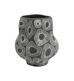 Wazon ANEMONE 33 cm szare