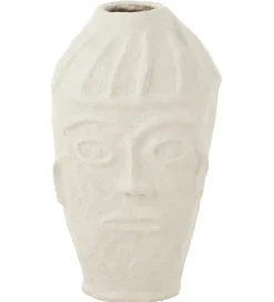 Wazon FACE 95 cm papier mache biały