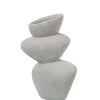 Wazon KATAM 25 cm ceramika biały piaskowy