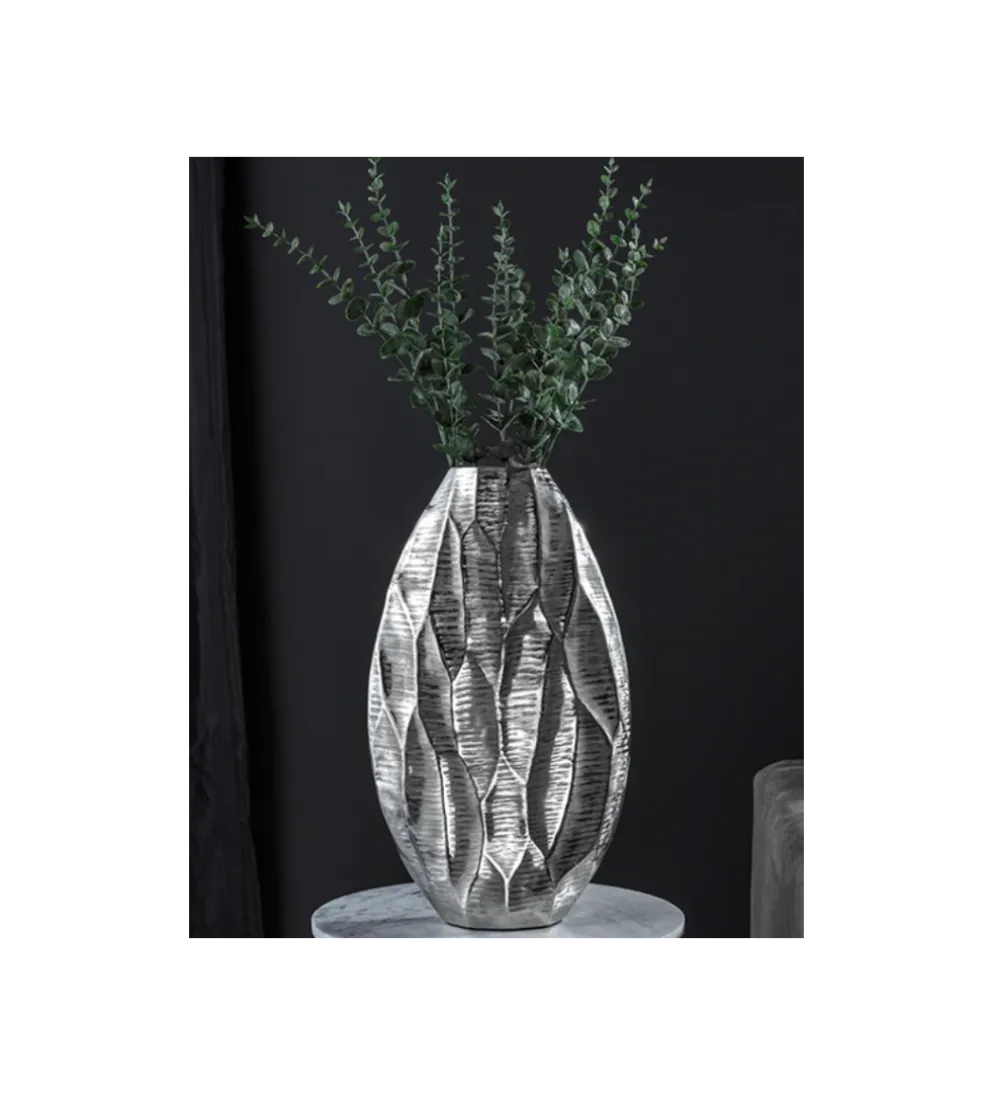 Wazon ORGANIC 45 cm srebrny