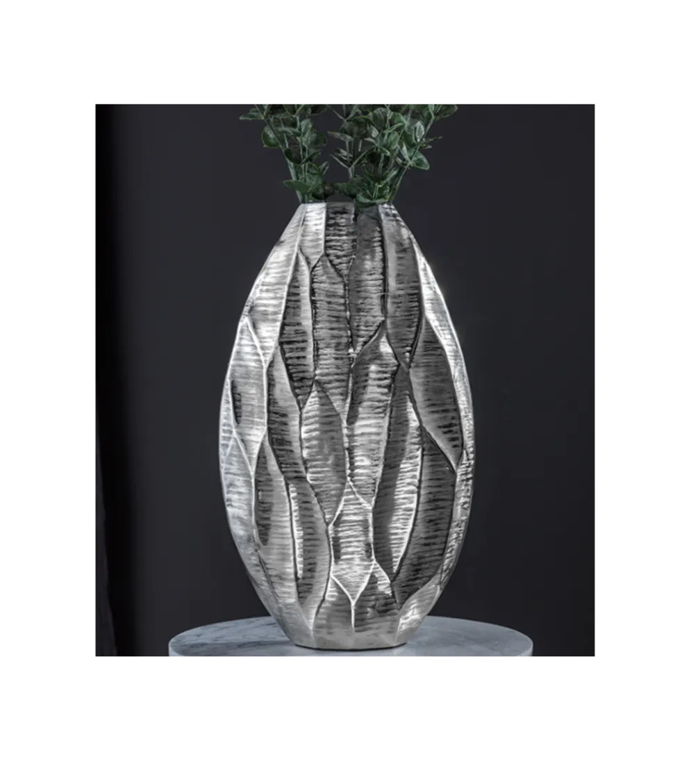 Wazon ORGANIC 45 cm srebrny