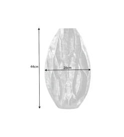 Wazon ORGANIC 45 cm srebrny