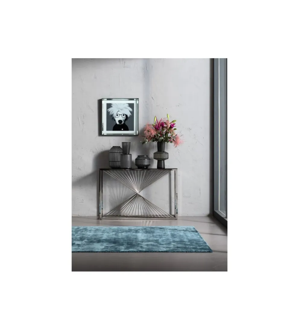 Wazon ROULETTE 41 cm czarno biały szklany