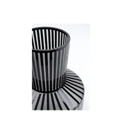 Wazon Roulette 24 cm czarno biały
