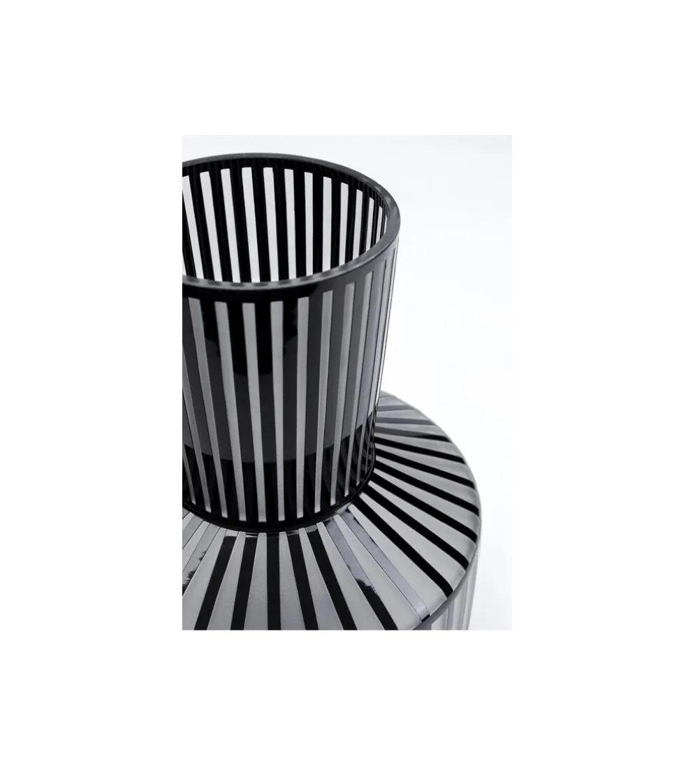 Wazon Roulette 24 cm czarno biały
