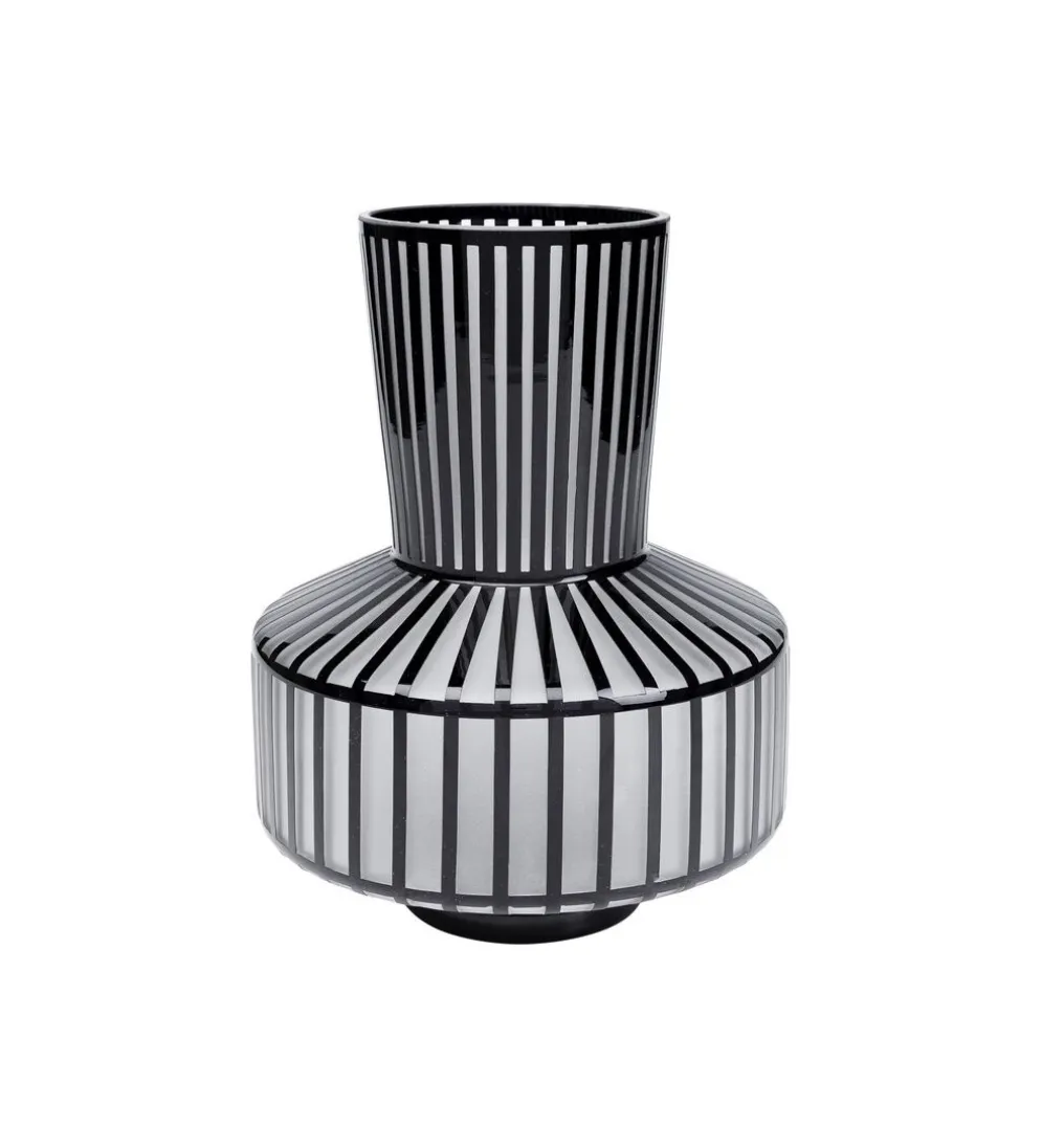 Wazon Roulette 24 cm czarno biały