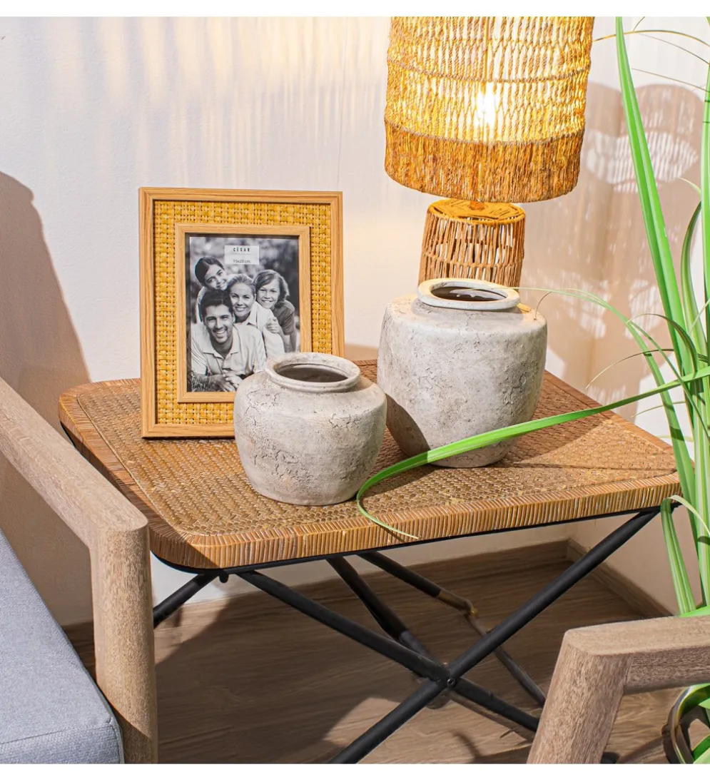 Wazon RUSTIC 20 cm ceramika szary