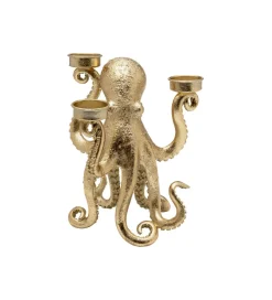 Świecznik OCTOPUS 23 cm złoty