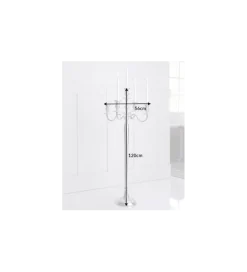 Świecznik 5 - ramienny 120 cm srebrny