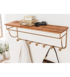 Wieszak ścienny HERITAGE 80 cm drewno sosna