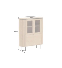 Witryna ATELIER 140 cm kolor naturalnego dębu