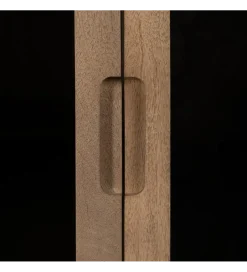 Witryna BURNIE 107 cm ze szklanymi drzwiami z drewno mango