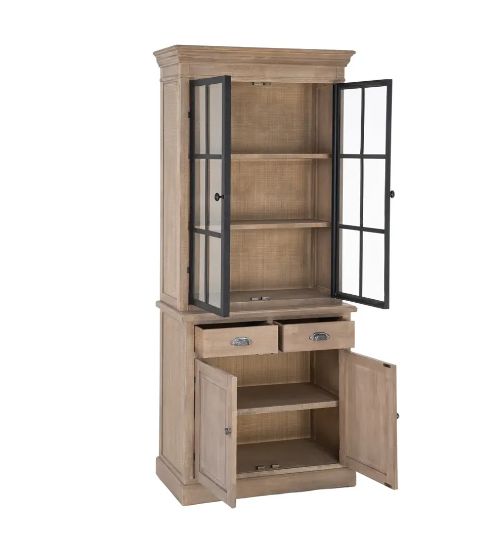 Witryna COTTAGE 135 cm drewno sosny