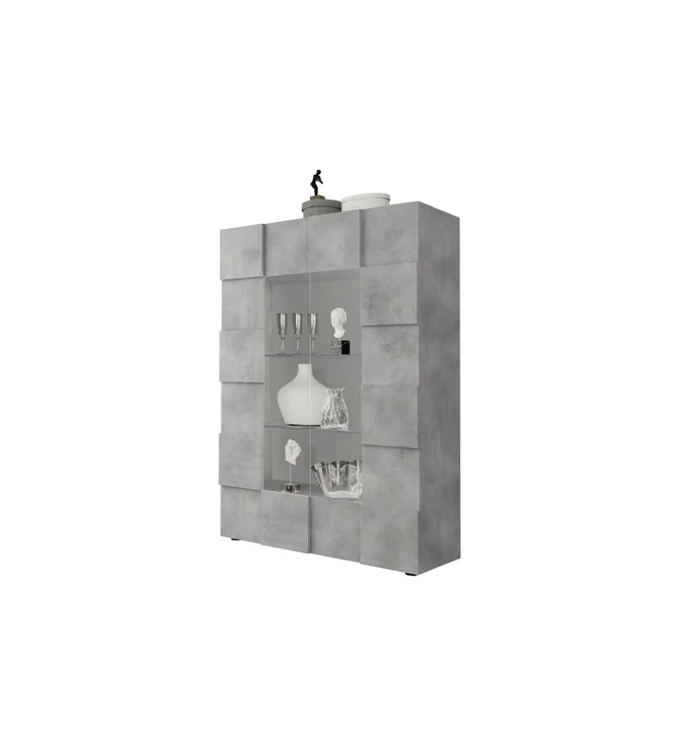 Witryna DAMA 121 cm w optyce betonu