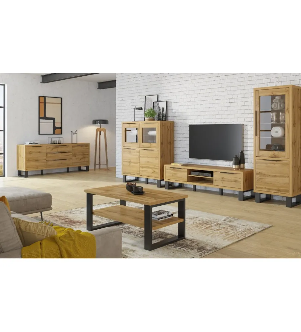 Witryna Halle 64 cm w optyce dąb wotan