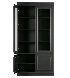 Witryna ORGANIZE 215 cm drewno sosna czarny mat