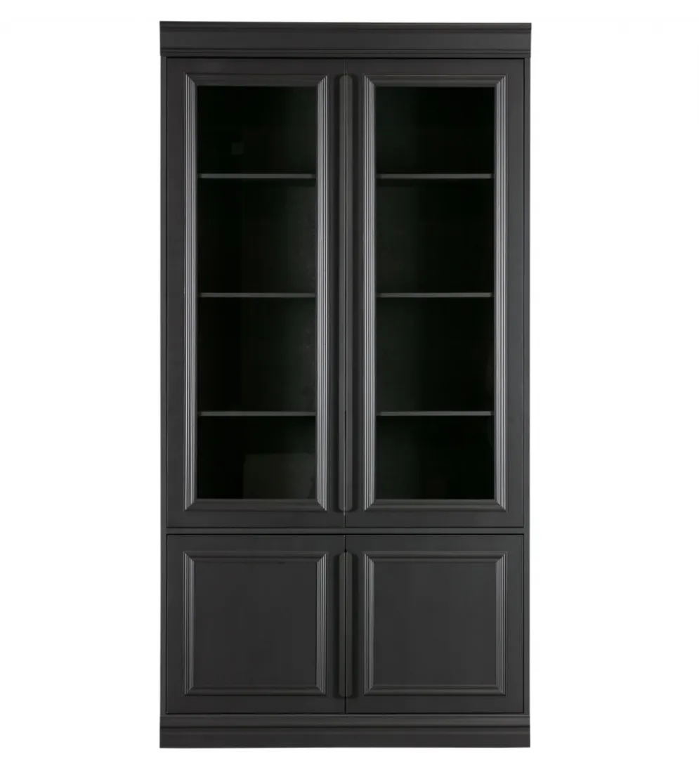 Witryna ORGANIZE 215 cm drewno sosna czarny mat