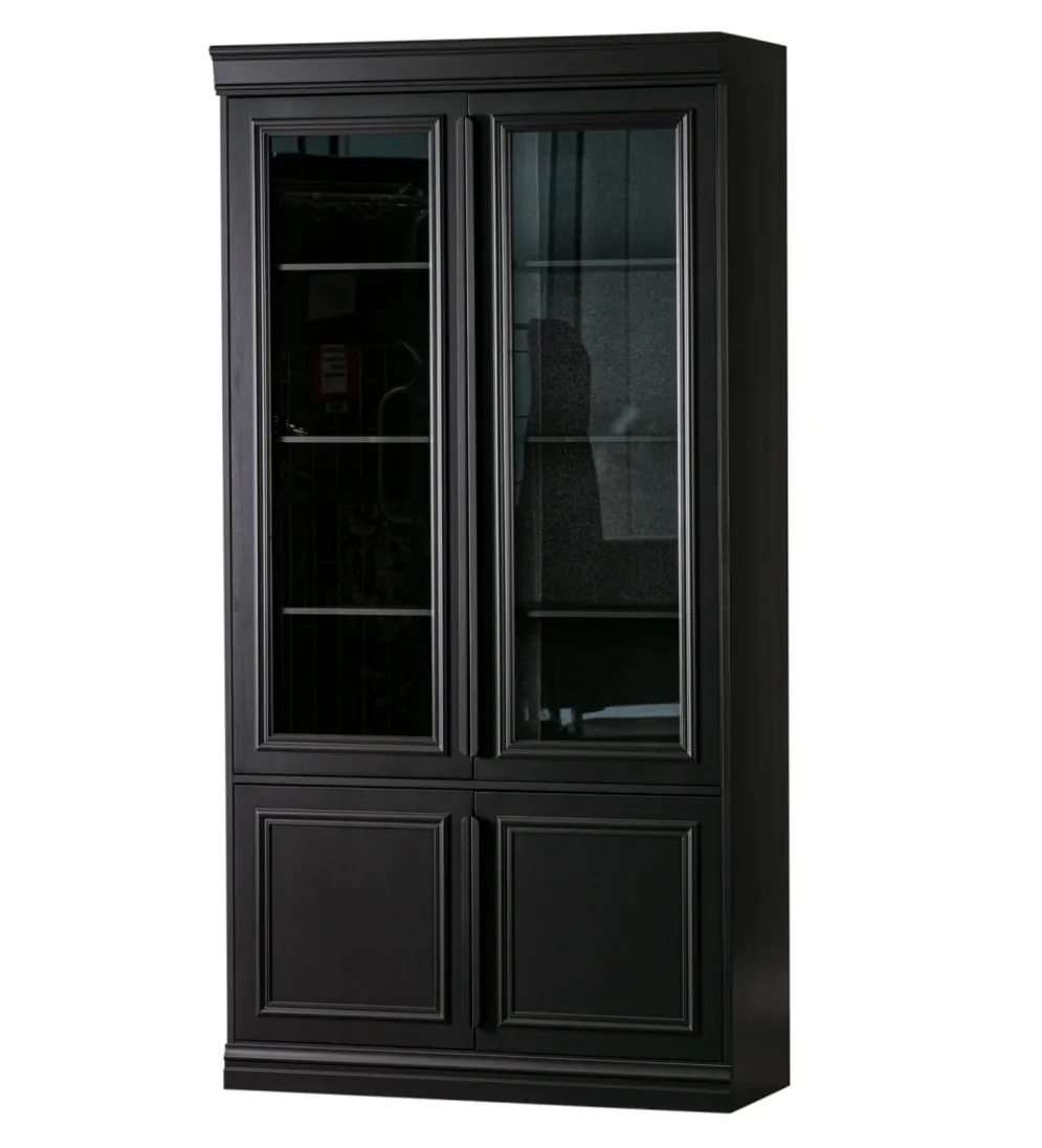 Witryna ORGANIZE 215 cm drewno sosna czarny mat