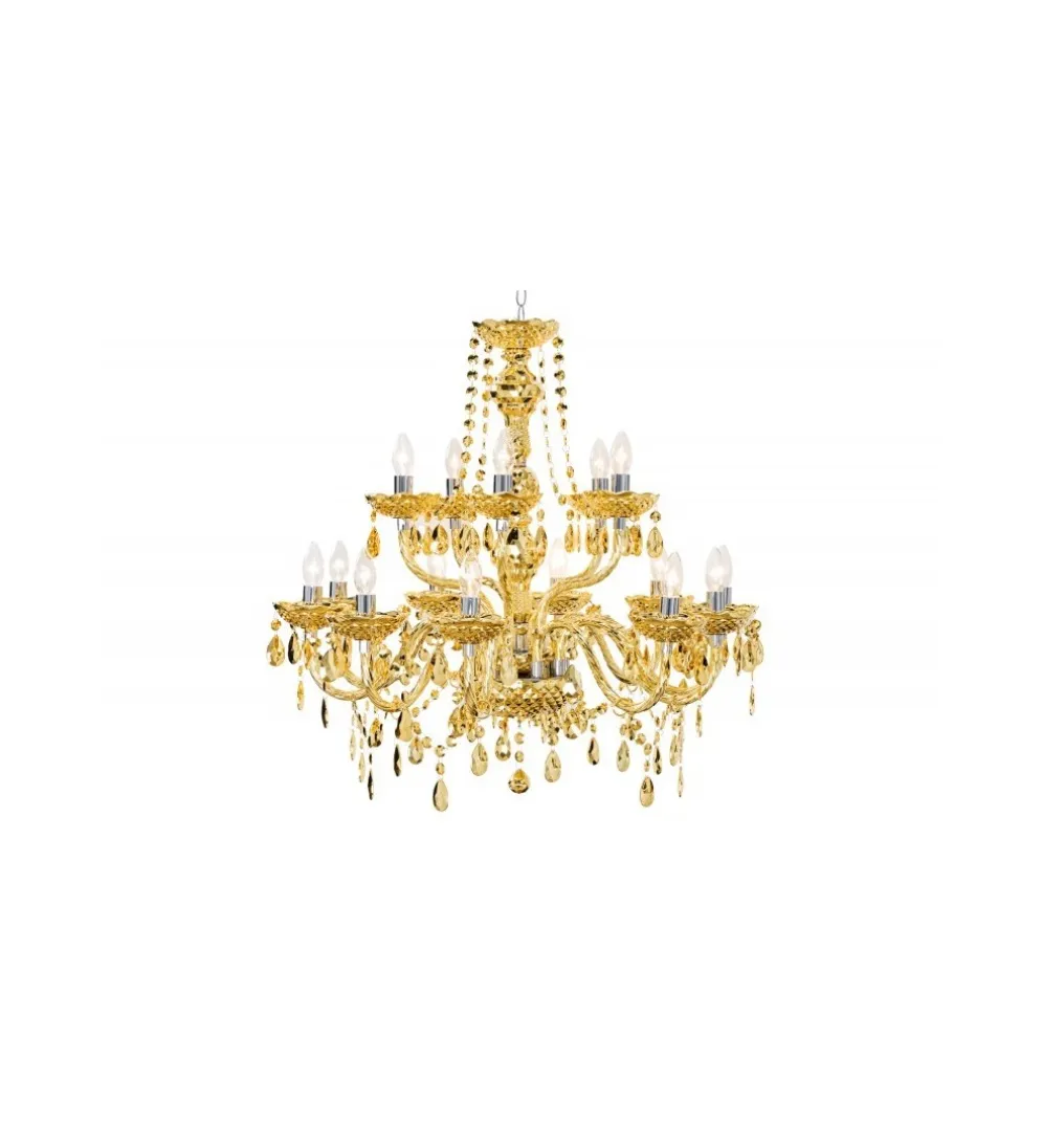 Żyrandol Karat 80 cm 15 ramion złoty