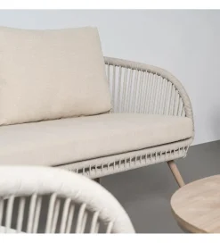 Zestaw ogrodowy DUNA sofa 153 cm dwa fotele 74 cm stolik 66 cm