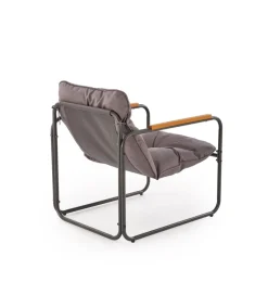 Zestaw ogrodowy HUDSON sofa 116 cm dwa fotele 75 cm ława 68 cm popielaty brązowy