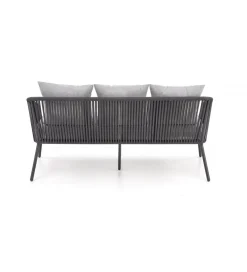Zestaw ogrodowy ROCCA ciemnoszary - sofa + 2 x fotel + ława