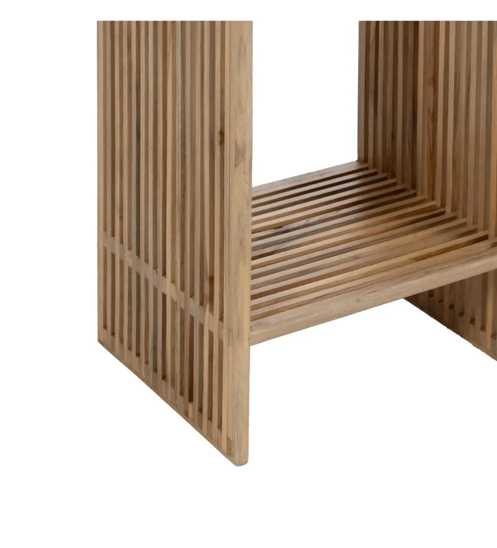 Zestaw 2 regałów BELLAMONTE drewno teak 86 cm 68 cm