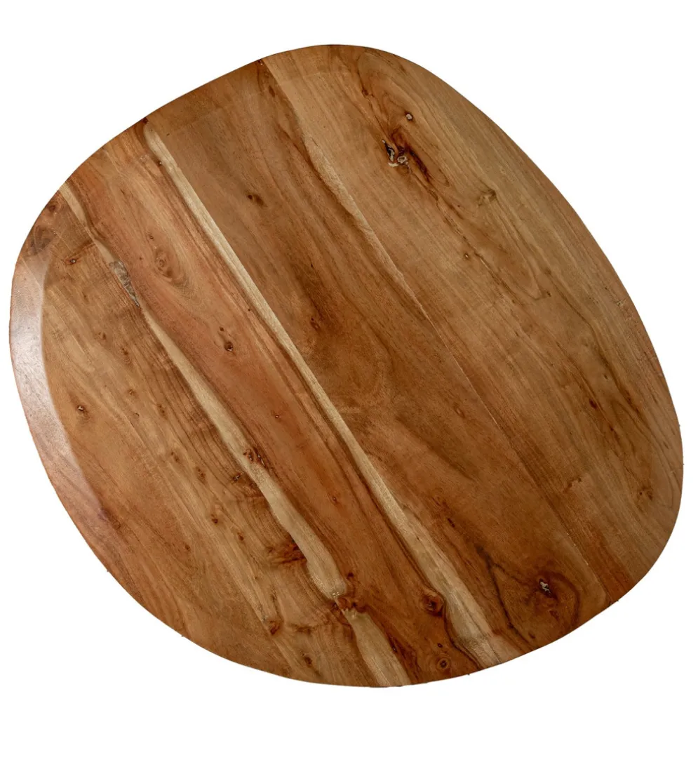 Zestaw 2 stolików kawowych SOBREN 40 i 50 cm drewno mango