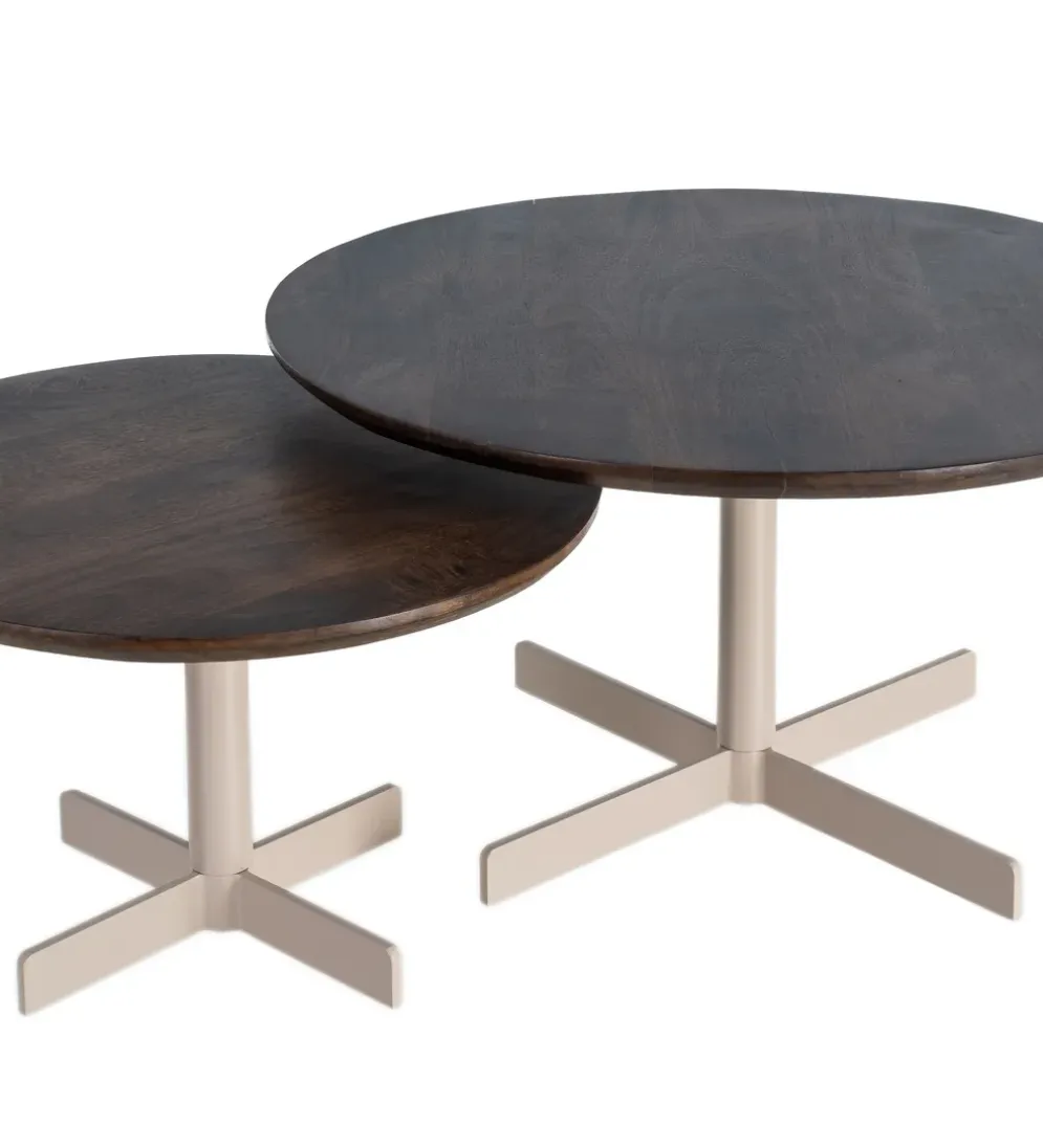 Zestaw 2 stolików kawowych TEKAN 80 cm